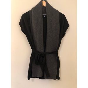 Black & Gray Banana Republic Wrap Cardigan
